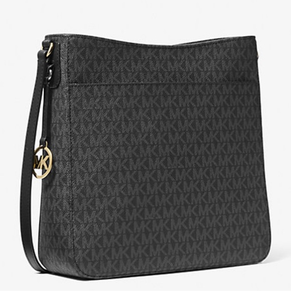 Michael Kors Charcoal Monogram Shoulder Bag - Picture 8 of 10
